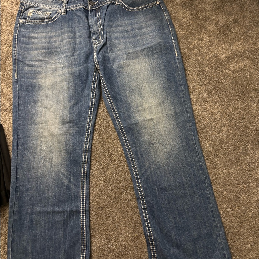 Men's Blue Bootcut Jeans